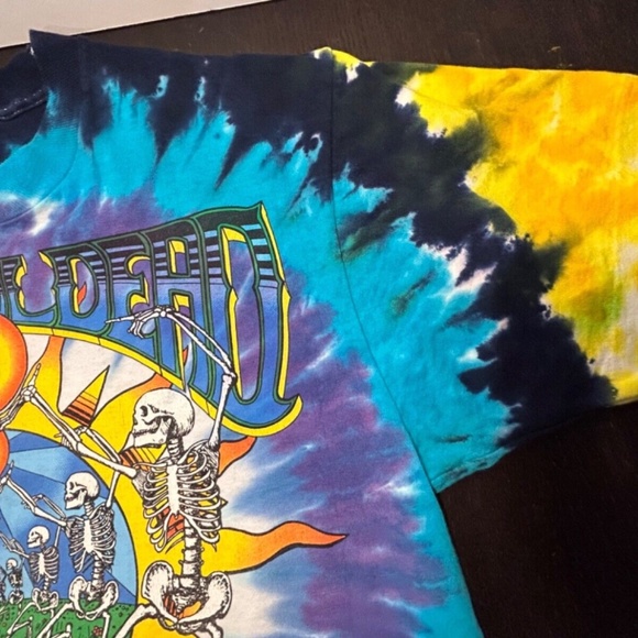 Vintage Grateful Dead Summer Tour 1991 Tie Dye T-Shirt David Opie Size L - Picture 11 of 13